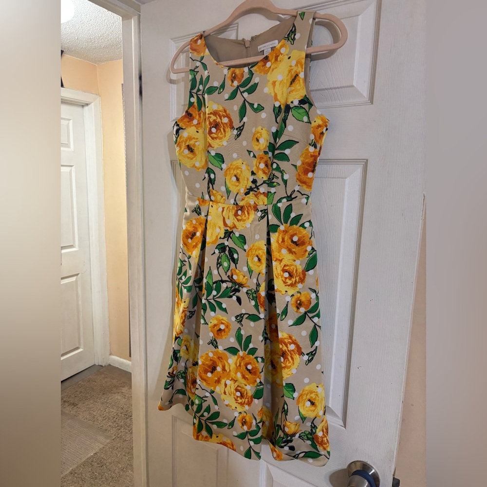 Eva Mendez for NYC Floral Sleeveless Dress - Yellow and Green